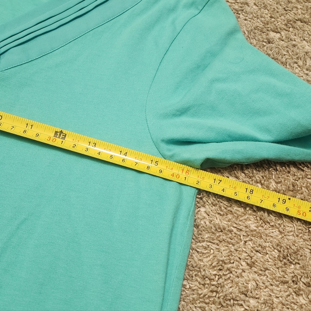 Leo & Nicole Turquoise V-Neck Tunic - Picture 7 of 8